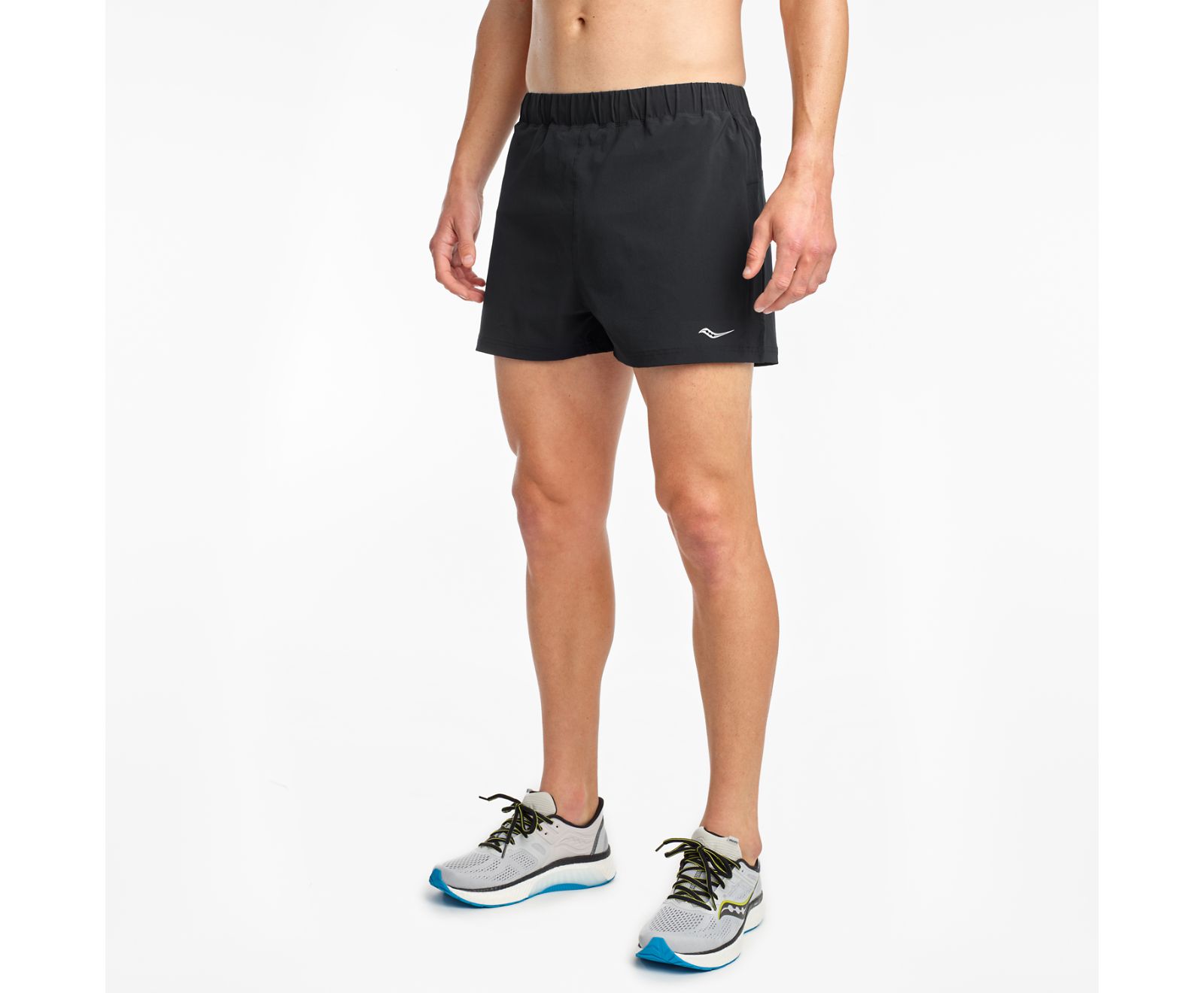 Férfi Saucony Outpace 3" Rövidnadrág Fekete | HU 485JPQ